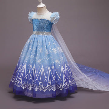 Frozen 2 toddler Princess Costume Trailing Elsa Dress for Girls